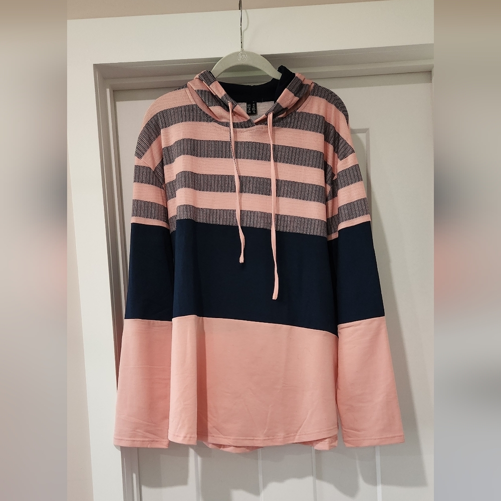 Striped Hoodie Top